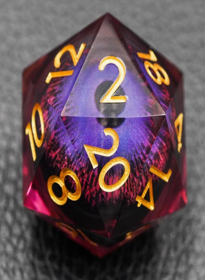 Maywin Dungeons and Dragons DND Dice D20, Liquid Core Dice Set D&D 33MM Oversized D20 Single Sharp Edge Resin dice with Gift Case, Polyhedral Dice for Role Playing Game - Image 1